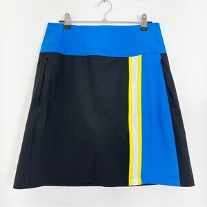 Kinona Black and‎ Blue A-Line Mini Golf Skirt Athletic Size Small Colourblock